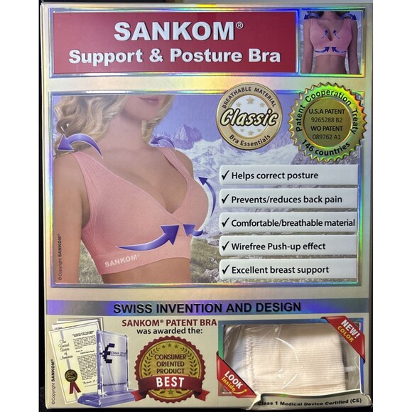 Sankom Compression Shapewear Posture Correcting Classic Bra S/M, NWT - Picture 1 of 6